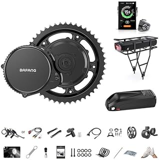 BAFANG BBS02B 48V 750W Electric Bike Mid Drive Motor DIY Ebike Parts Ebike Conversion Kit (Shark Battery 48V 17.5Ah+ Chainring Wheel T44+Display C18)