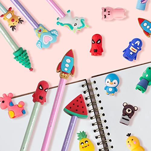 Lofir 60 Pieces Pencil Toppers Animal Pencil Toppers Pen Toppers Clip On Pencil Classroom Prizes For Office Kids Back To School Student Supplies Party Favors… (60) #TOP3