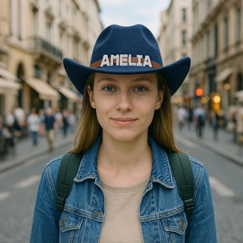 Custom Toddler Cowboy Hat for Kids, Personalized Western Cowgirl Hat for Boys Girls, Leather Hatband Hats for Men Women2
