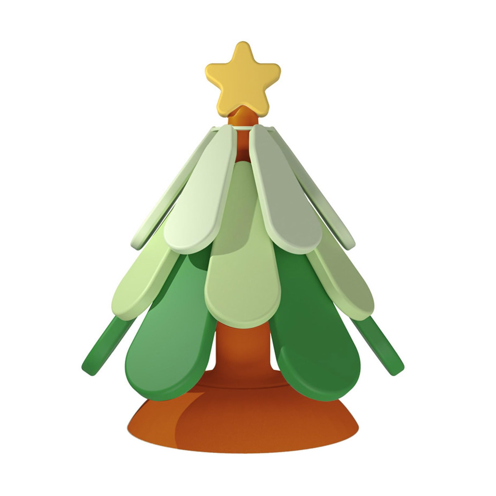 Mekalero Christmas Tree Silicone Coasters Trivets Foldable Placemats for Hot Dishes Table Decoration Christmas Tree Coasters
