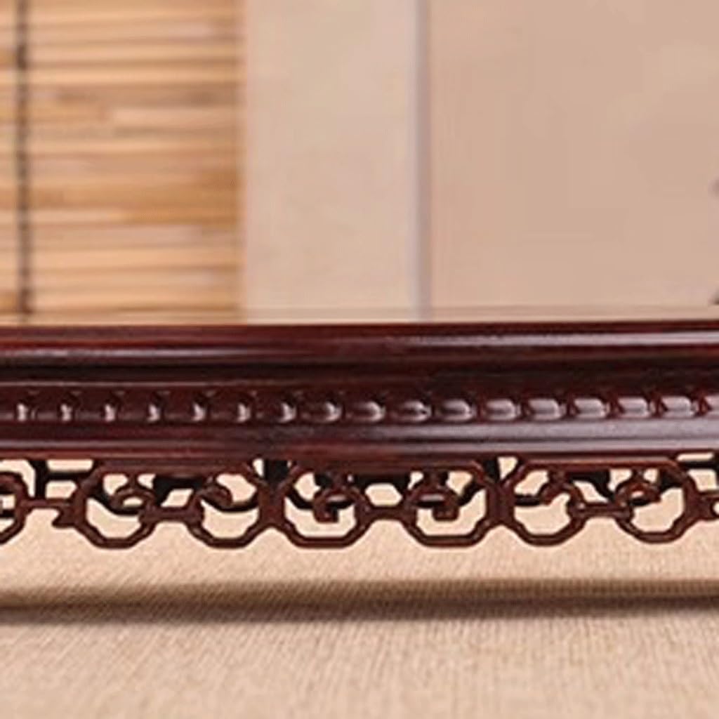 Vaso Bonsai Ovale Teiera Intera in Legno Set da tè Fiore Bonsai Bonsai Base Ornamentale in Legno Massello Supporto per Espositore