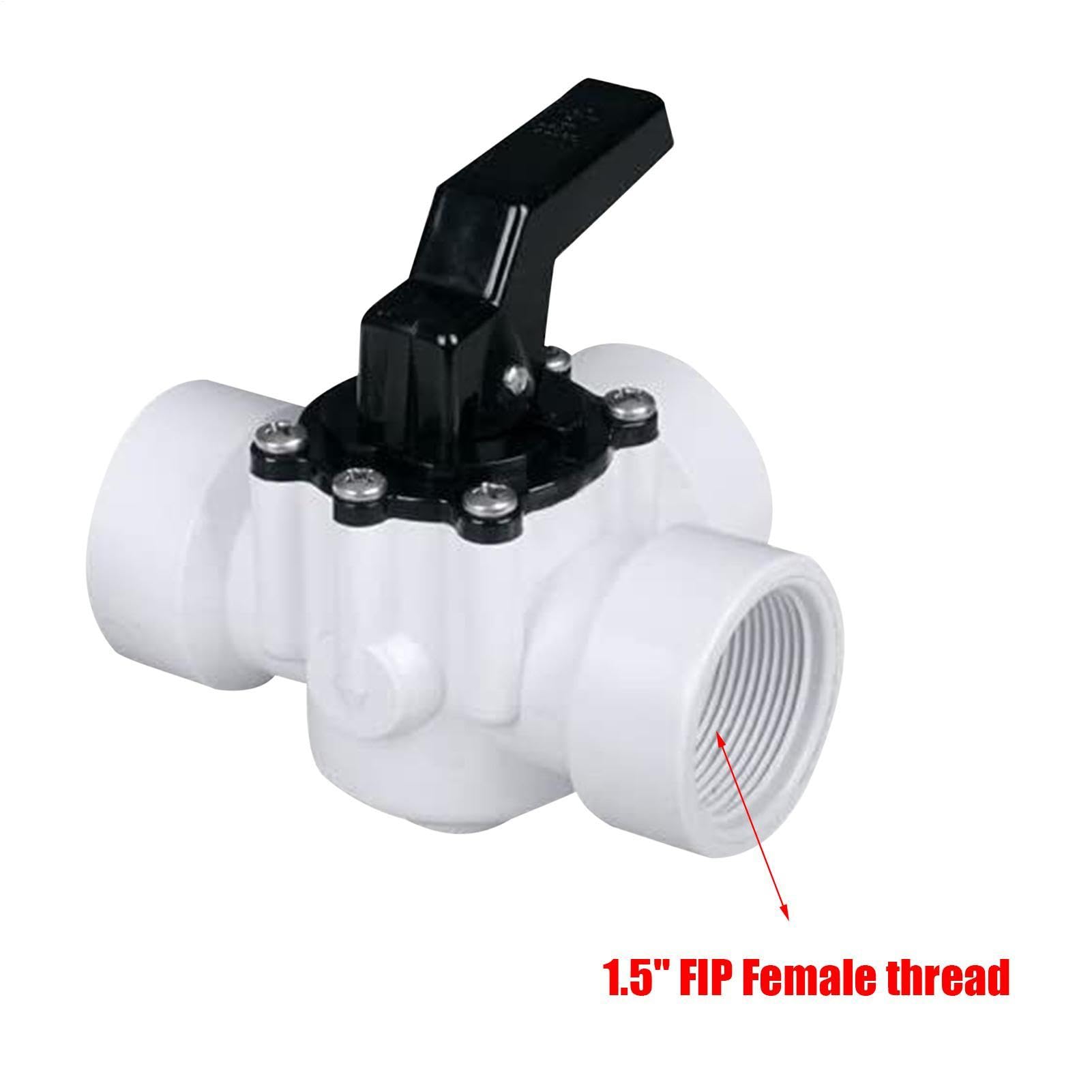 Verificare la valvola, deviatore valvola per piscina, deviatore, tubo della valvola, connettore adattatore | Adattatore splitter a 3 vie di ricambio con manico per spa, casa, giardino, cortile, giardino