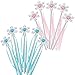Bacchetta Principessa, Bacchetta di Fata Glitter Bastone Fata Performance 8 Pezzi Bacchetta Magica per Ragazze Costume Natale Puntello Cosplay Fornitura Festa Compleanno