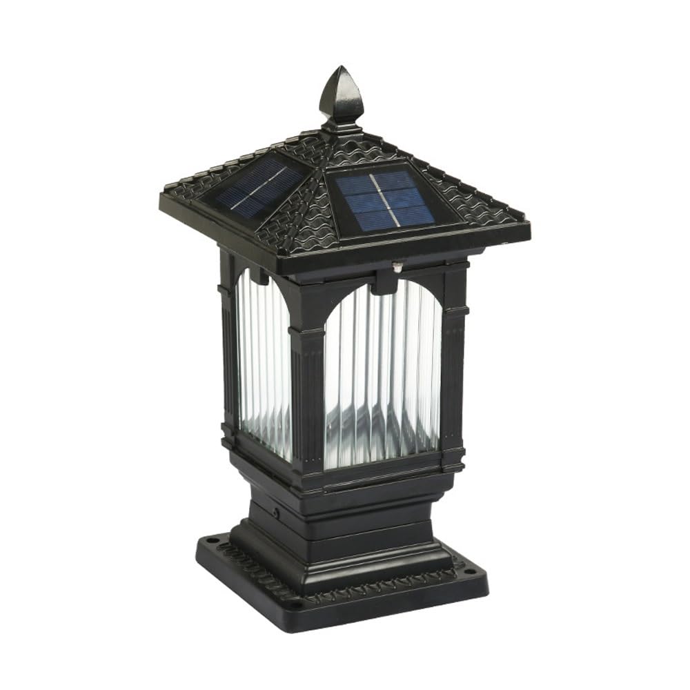 Lampe solaire extérieure étanche 1,5W pour clôture jardin et terrasse en verre