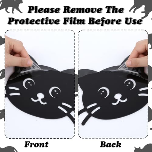 CORNER LACE 6Pcs Black Cat Acrylic Cake Toppers, Pet Cat Themed Party Decorations, Cute Kitten Cake Picks Meow Animal Theme Birthday Baby Bridal Shower Wedding Party Supplies by CORNER LACE - Used condition - Image 5