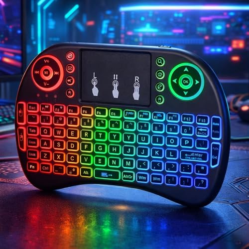 Mini Keyboard, 2.4GHz Portable Wireless Keyboard with...