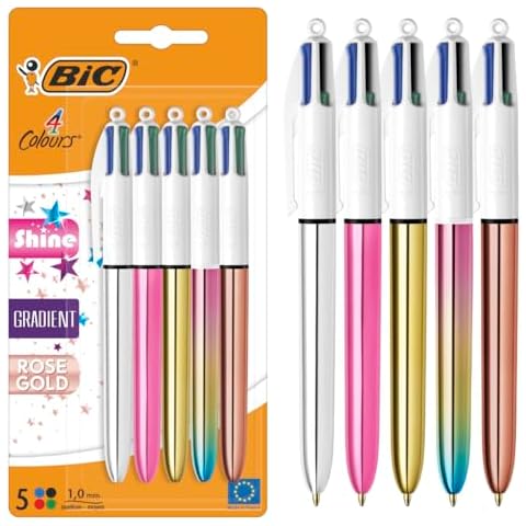 BiC 4 Colours Shine Retractable Ball Pens Pack Cover