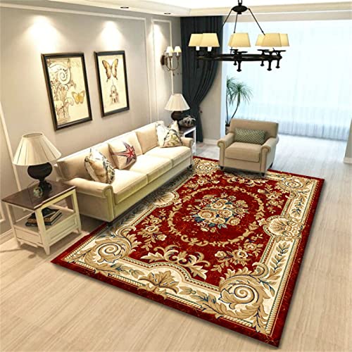 Tapis chambre gris et rouge lavable pour protéger et décorer le sol - 2