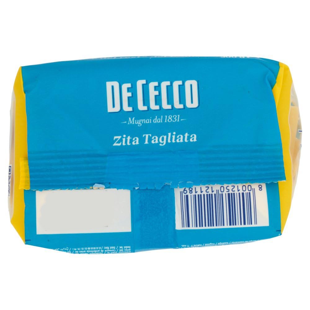 De Cecco Zita Tagliata n°118, pasta de trigo duro 24 x 500 g - secado lento ~9 h, textura firme - cocción 11 min (al diente 9 min) - Fabricado en Italia + Italian Gourmet Polpa 400 g