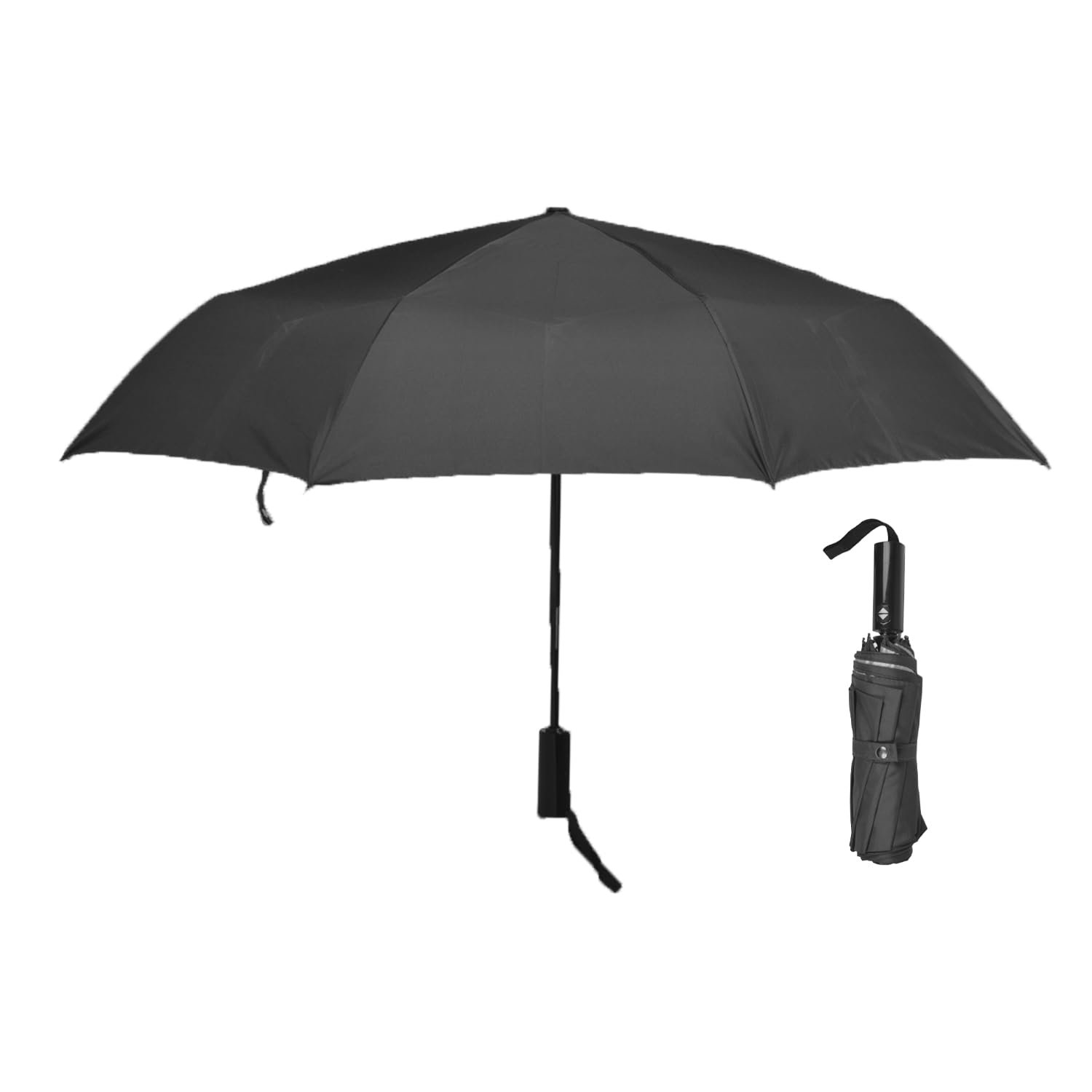 Amazon Basics 3-Fold Travel Umbrella - Sophisticated Auto-Open Auto-Close Mechanism| Large 42 inch Canopy, RainProof & UV Protection|Ideal for Men & Women | Stylish, Durable, and Functional Design
