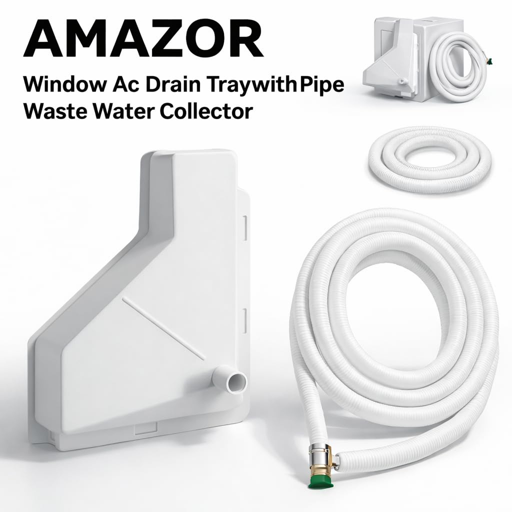 AMAZOR® Window Ac Drain Tray with 3 meter Pipe For All Brand 0.75/1/1.5/2 Ton/Waist Water Collector Window/Waist Water Collector — Amazon image 3