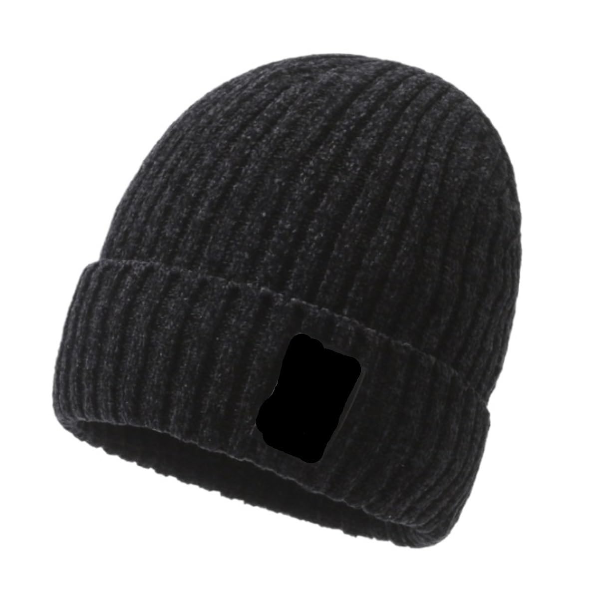 Chapeau d'hiver Bonnet De Pêcheur Ou Bonnet Tricoté 2 en 1 À Manchette Régulière pour Hommes Et Femmes, Côtes Chaudes Chaud Chapeau(A)