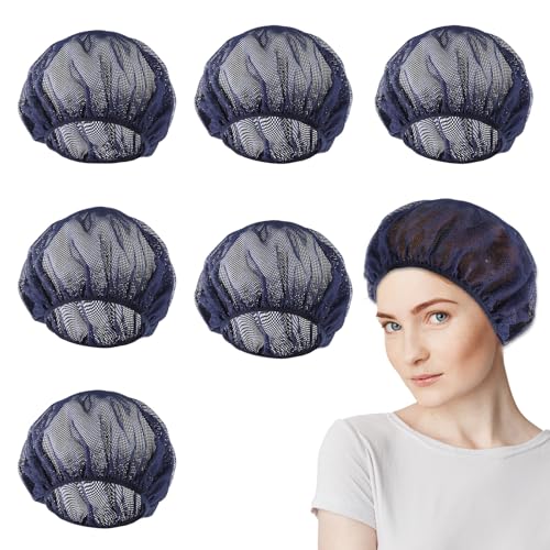 simarro 6 Stück Elastische Haarnetz zum Schlafen, Haarnetz Küche Mütze Nacht Schlafmütze Weiche Mesh Bonnet Schlafhaube Wiederverwendbar Koch Mütze zum Schlafen Kochmütze für Frauen