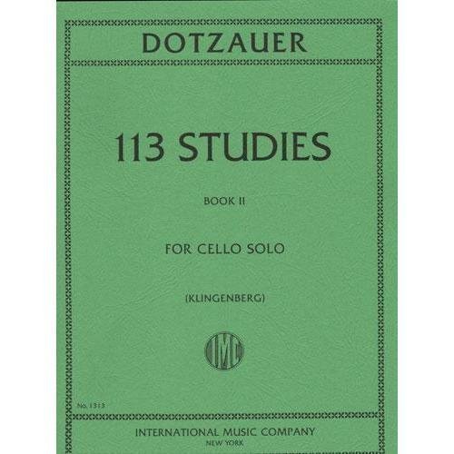Dotzauer, J. Friedrich - 113 Studies for Solo Cello, Volume 2 Nos. 35-62 - by Johannes Klingenberg