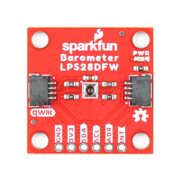 SparkFun Absolute Digital Barometer - LPS28DFW (Qwiic) I2C Interface (Qwiic-Enabled) Water-Resistant Sensor Package, 2X Qwiic Horizontal Connectors, Supply Voltage Range: 1.7-3.6V