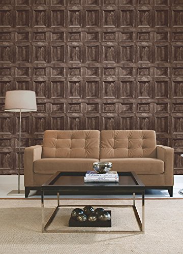 Brewster FD31055 Papier peint effet bois - Chocolat