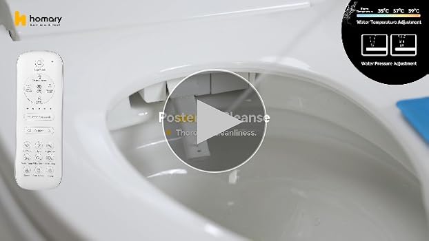 homary Smart Toilet with Built-In Bidet, Smart Toilet Seat