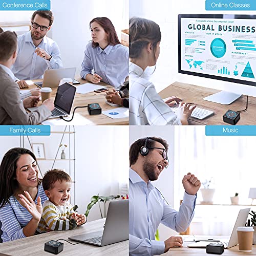 Image of EMEET USB Speakerphone M0 4 AI Mics Speakerphone for Conference Calls 360 Voice Pickup Conference Speakerphone for Computer Plug and Plays Computer Speaker with Microphone for 4 People