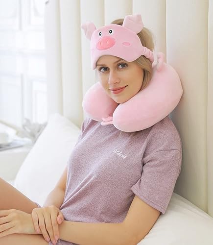 Miniatura 7 de Almohada de viaje de espuma viscoelástica 100% pura, funda cómoda y transpirable, lavable a máquina, para descansar en el sueño, avión, automóvil,