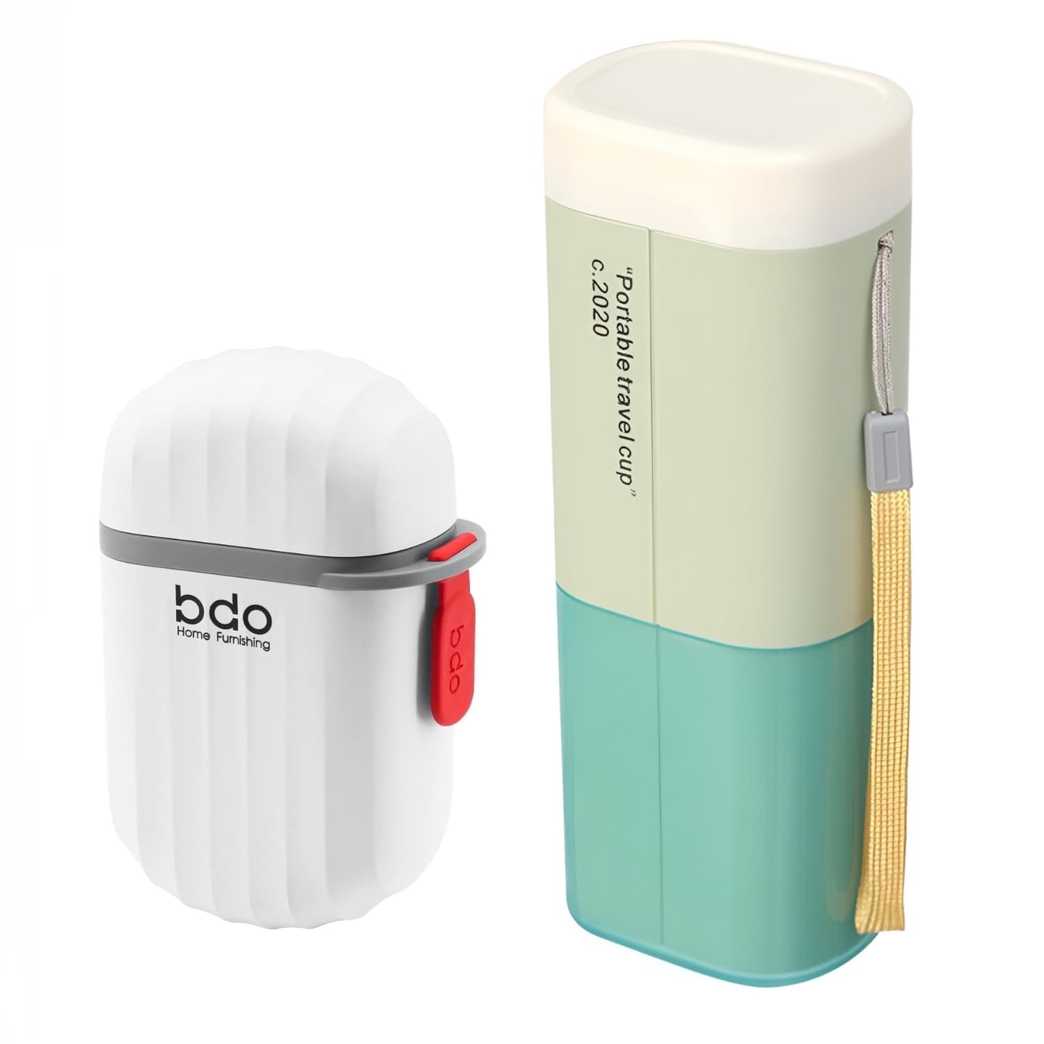 Shopiable Store Travel Toothbrush Holder and Soap Case Portable Soap Container Dish Tray Toothpaste Holder Organizer Storage Box for Bathroom Camping-image-4