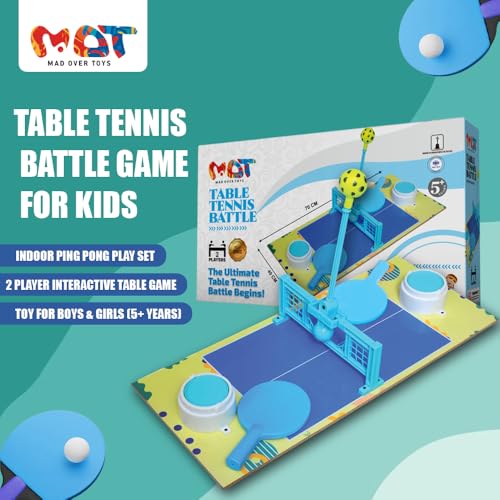 Image of Table Tennis Battle Big 2-Player Head-to-Head Action with Rackets, Ball & Net Indoor Sports Game Birthday Gift for Kids 5+ Adults