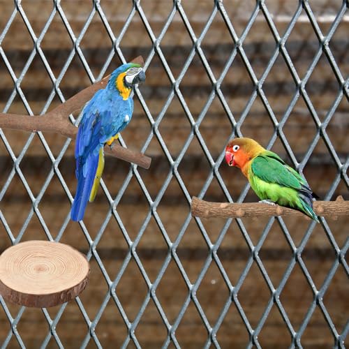 Image of Bird Perches Stand Toy, Perch Stand Bird Cage Branches Platform Accessories for Parakeets Cockatiels Conures Macaws Finches Love Birds 8PCS
