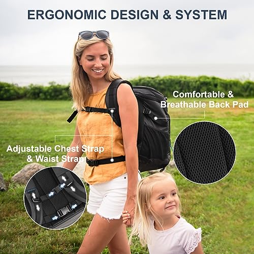 Image of SPARTER Backpack Cooler Insulated Leak Proof 33 /49 Cans, 2 Insulated Compartments Thermal Bag, Portable Lightweight Beach Travel Camping Lunch Backpack for Men and Women