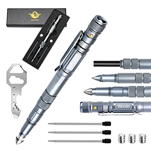 Gifts for Men Dad,Tactical Pen Flashlight with Fire Starter & Key Tool, Birthday Gifts for Boyfriend Him Husband Dad,Fun Gadget Birthday Gifts for Men Birthday Gifts Ideas (BLUE)