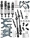 Rcarmumb RC Upgrades Part for 1/10 Rustler 2WD VXL/Stampede 2WD VXL,Alloy Steering Blocks Caster Blocks C-Hubs Stub Axle Carriers,Suspension Arms,Shocks,Driveshafts & Hex Hub Adapters,Titanium