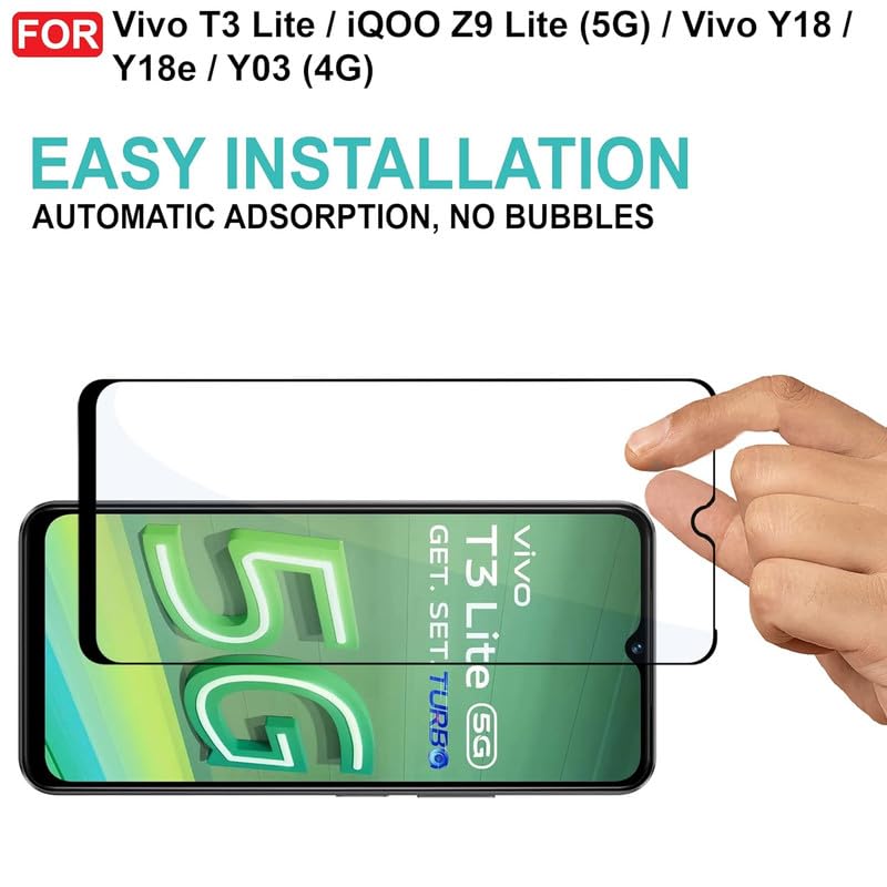 Image of Screen Protector Tempered Glass For Vivo T3 Lite 5G Cellphone With Easy Installation Kit