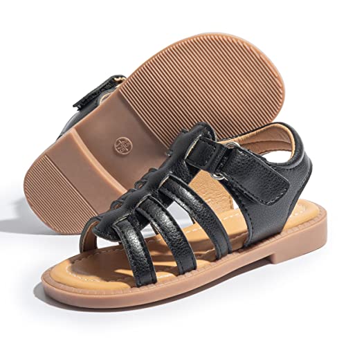 Image of Toddler Girls Sandals Little Girl Summer Flat Sandal Baby Open Toe Outdoor Beach Holiday Dress Shoes