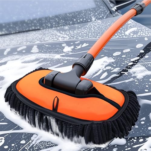 Lavette de lavage auto extensible à long manche pour vitres et poussière - 4