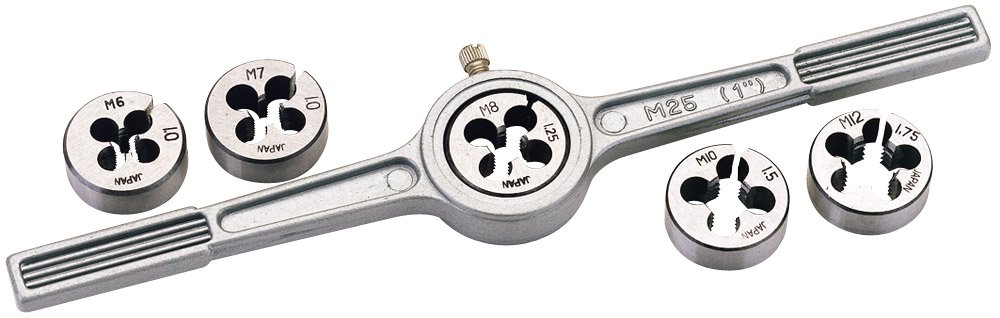 Draper 79197 6 Piece Circular Metric Die and Holder Set