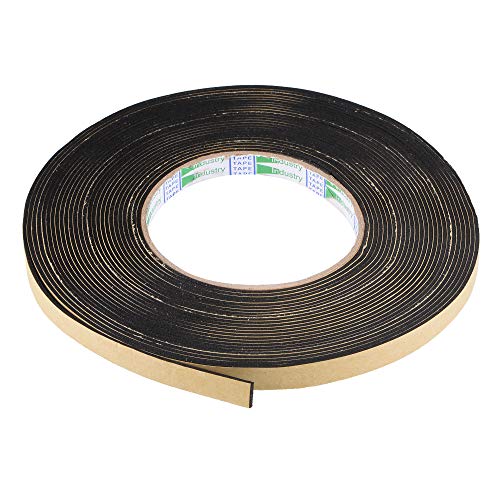 uxcell Sealing Foam Tape 10mm Wide 1.5mm Thick 10m/32.8ft Long, EVA Self Adhesive Weather Strip for Window Door Insulation