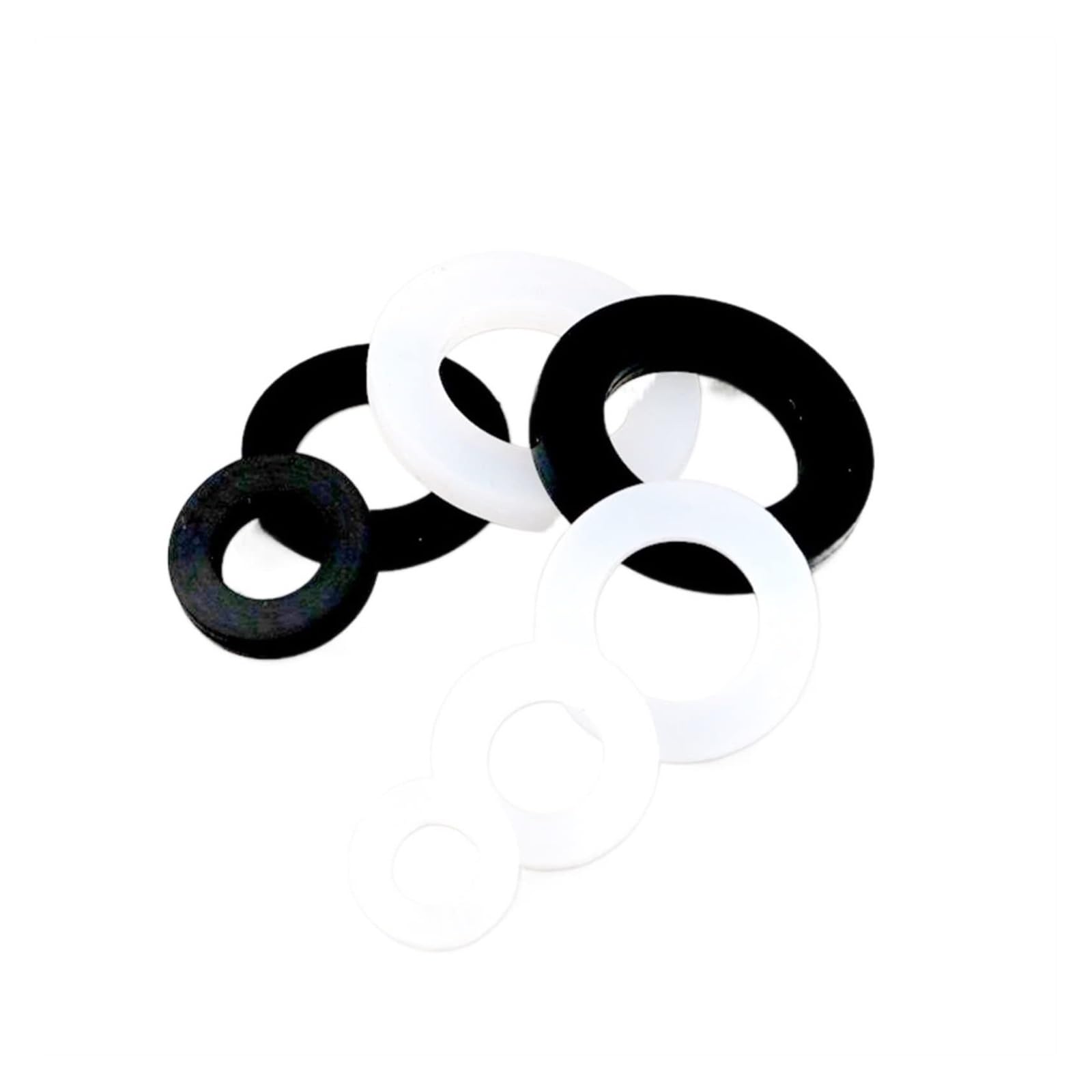Kit de juntas tóricas de goma, surtido de 10 unidades/juego de 1/2 "3/4" 1 "anillo de goma de silicona, junta plana, anillo de sellado for boquilla de ducha, manguera, tubo de fuelle, anillo de arande