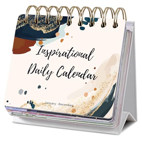 Motivational & Inspirational Daily Calendar - Daily Flip Calendar with Inspirational Quotes 5.5 x 4.8 Undated Perpetual Calendar Office Decor for Desk Desk Decorations for Women Office Inspirational Gifts for Women