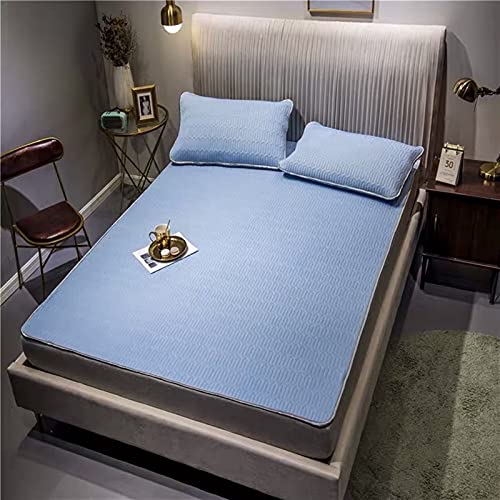 Funda de cama fresca Ice Silk contra el sudor nocturno en colchón Queen