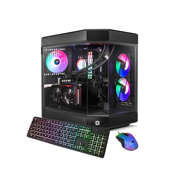 iBUYPOWER Y60 Black Gaming PC Computer Desktop Y60BA9N47TS03 (AMD Ryzen 9 7900X, NVIDIA GeForce RTX 4070 Ti Super 16GB, 32GB DDR5 RGB 5200MHz (16×2), 2TB NVMe, WiFi Ready, Windows 11 Home Advanced)