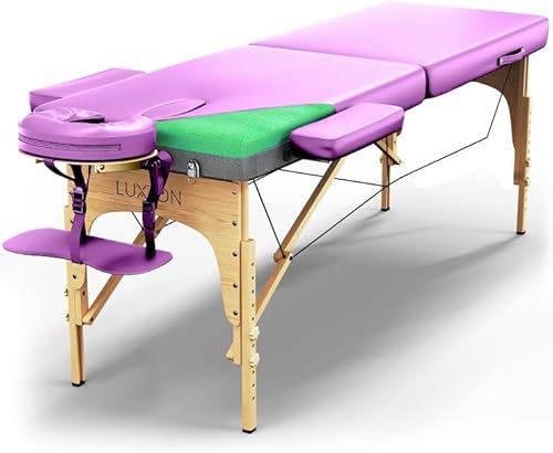 Miniatura 12 de Luxton Home Mesa de masaje de espuma de alta calidad, portátil, plegable, altura ajustable, 72 pulgadas de largo y 27 pulgadas de ancho, mesa de