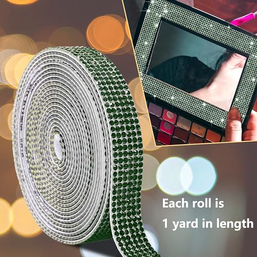 Cinta autoadhesiva de diamantes de imitación para decoración de bodas y fiestas 5