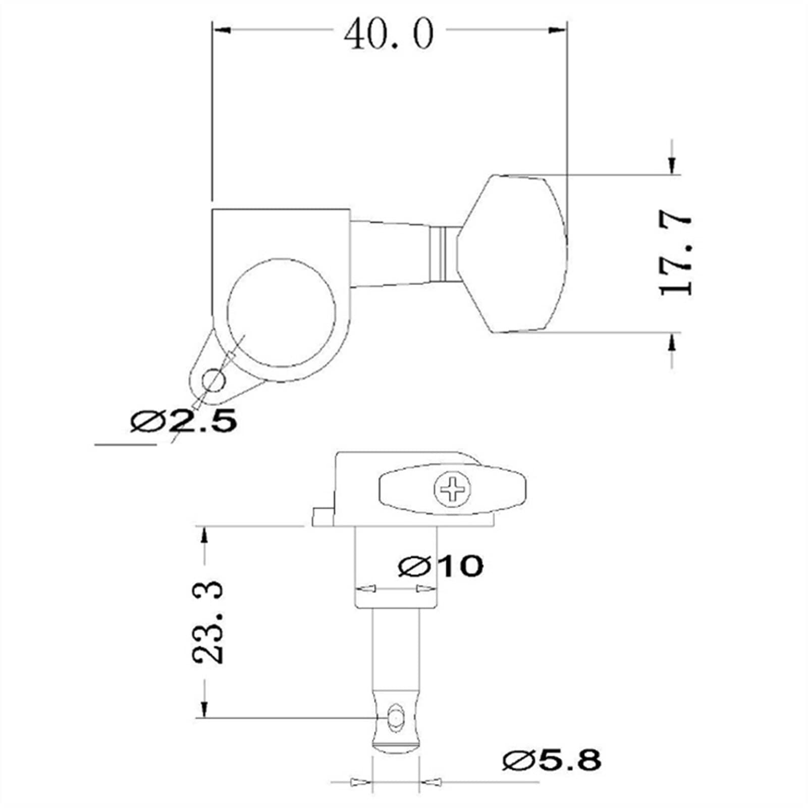 Clavija afinación Cuerdas Guitarra Clavijas De Afinación De Clavijas Pequeñas Selladas para Guitarra, Sintonizadores, Cabezales De Máquina para Piezas De Guitarra Eléctrica Acústica