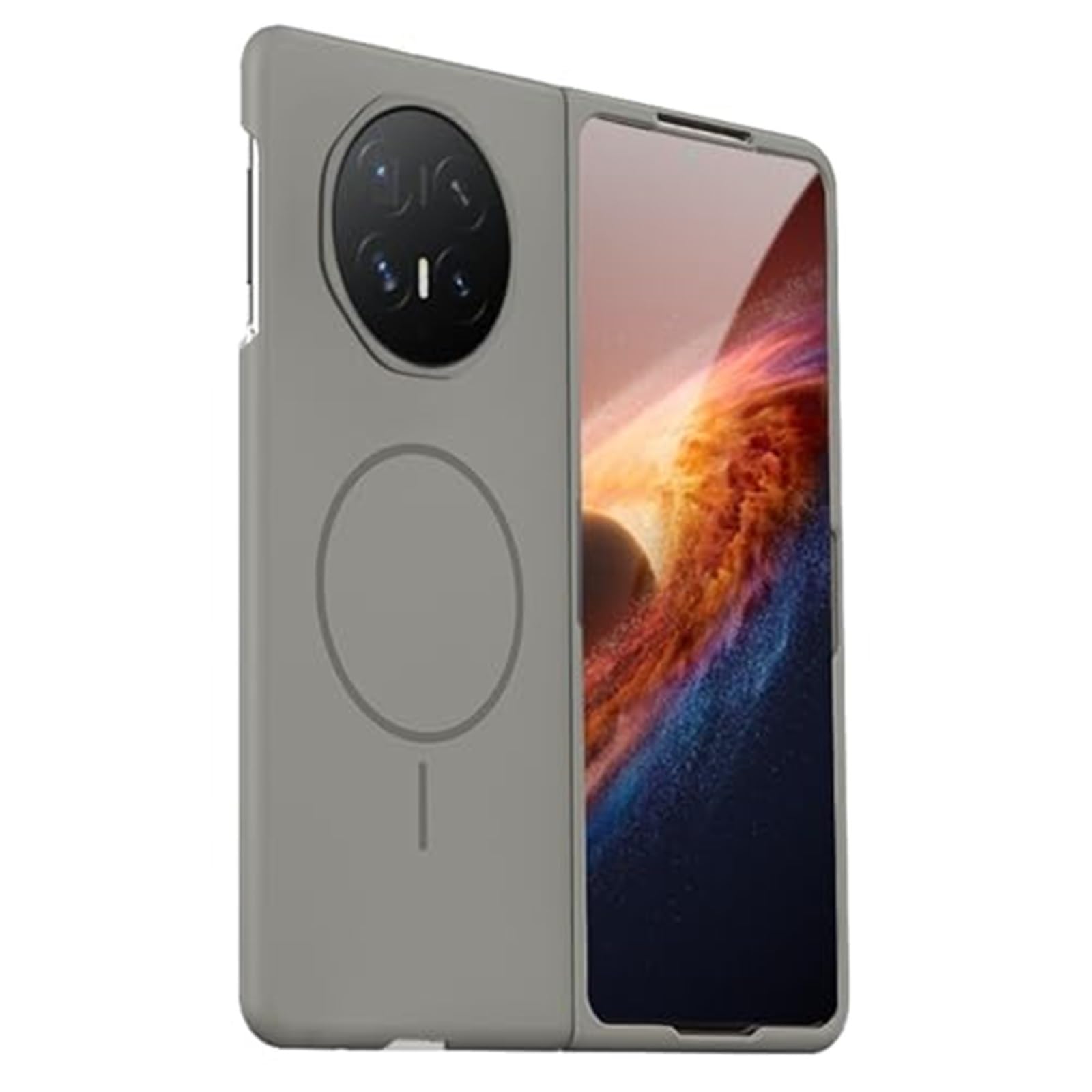 Etui do Huawei Honor Magic V6, magnetyczne etui z antypoślizgowym super smukłym wsparciem bezprzewodowego ładowania (szare)