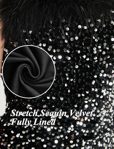 EXARUS Girls Sequin Bodycon Dress Ruched Teen Sparkle Spaghetti Strap Mini Special Occasion Velvet Homecoming Fancy Cute3