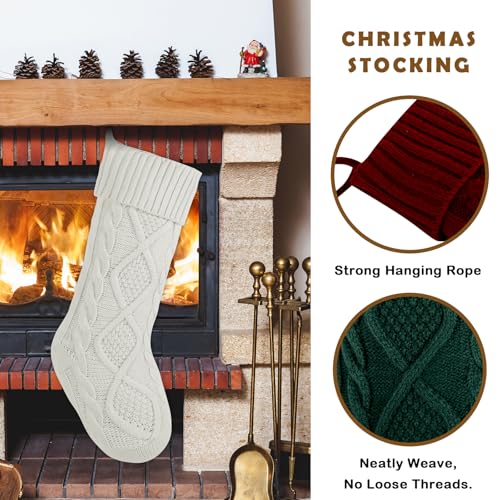 YMSZ-3-Pack-Knitted-Christmas-Stocking-18-Inches-Large-Knitted-Hanging-Xmas-Stocking-for-Family-Holiday-Christmas-Party-Decorations YMSZ 3 Pack Knitted Christmas Stocking 18 Inches Large Knitted Hanging Xmas Stocking for Family Holiday Christmas Party Decorations