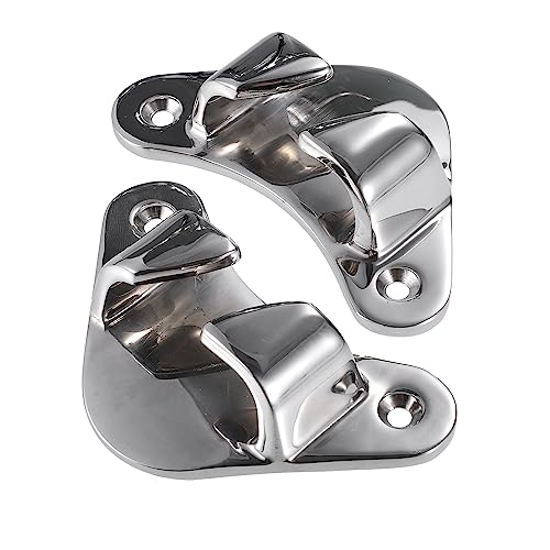 Cale inclinée acier inoxydable yacht bateau argenté - Lot de 2 cales d'accastillage de pont