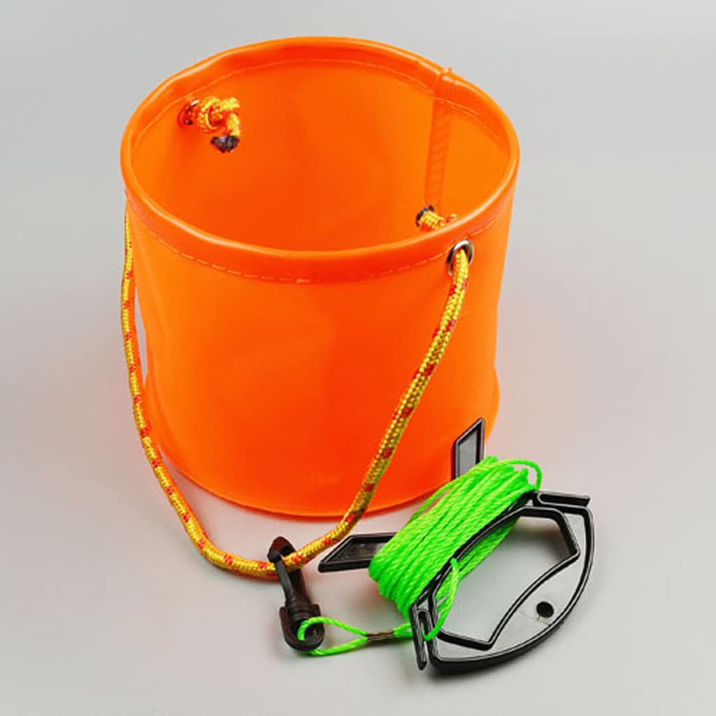 HEMO Fish Bucket دلو صيد قابل للطي ، حقيبة سمكة حية محمولة ، دلو صيد متعدد الوظائف ، دلو صيد ، حاوية أسماك حية Live Fish Bait Bucket