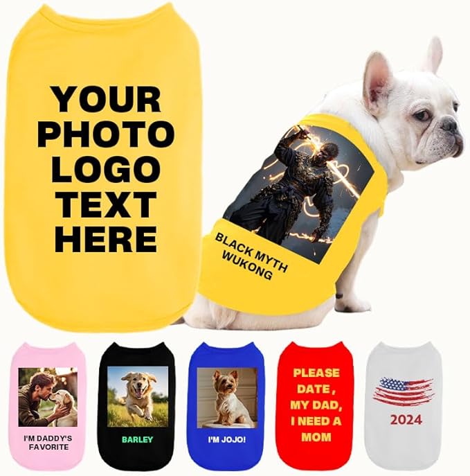 Custom Dog Shirt Personalized Dog TShirt with Name Text