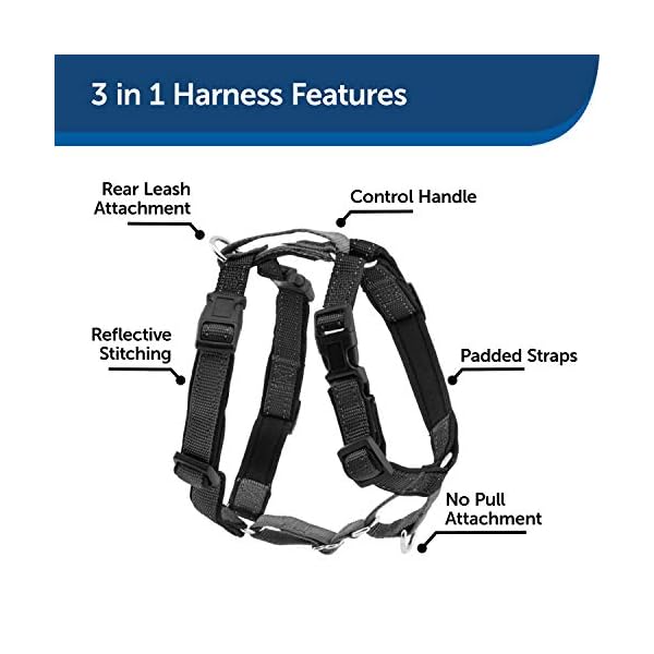 PetSafe-3-in-1-Dog-Harness-No-Pull-Solution-for-Dogs-Reflective-Dog-Harness-Front-D-Ring-Clip-Helps-Stop-Pulling-Comfortable-Padded-Straps-Top-Handle-Enhances-Control-Runs-Walks-Hikes PetSafe 3 in 1 Dog Harness