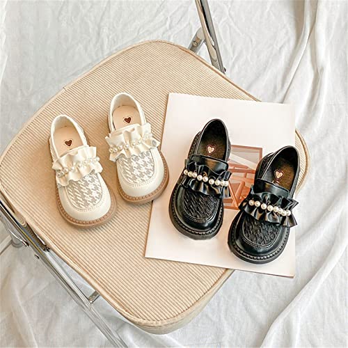 Girls School Uniform Loafer Flats Kids Leather Dress Shoes Pearl Mary Jane Slip On Sandals for Toddler Girls4