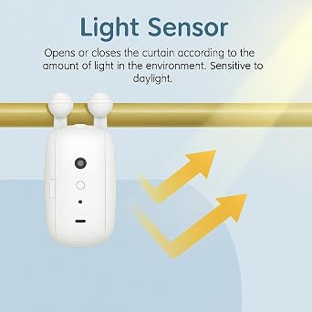 Smart WiFi Curtain Opener Robot - Tuya App Control, Automatic Electric Motor, Voice Control Compatible with Alexa & Google Home, Easy Retrofit Curtains for Home & Office